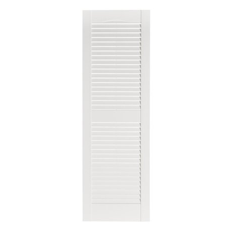 PERFECT SHUTTERS 15 Inch x 47 Inch Louver Exterior Vinyl Shutter, PR LVR-15-47-01